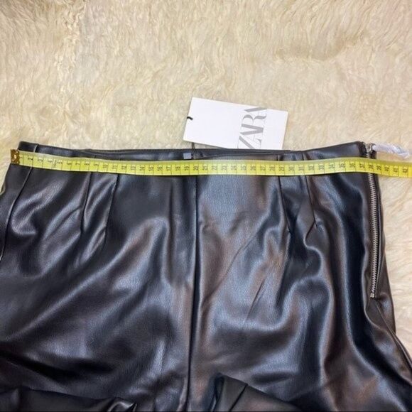 NWT ZARA EXTRA LONG FAUX LEATHER LEGGINGS - Picture 14 of 16